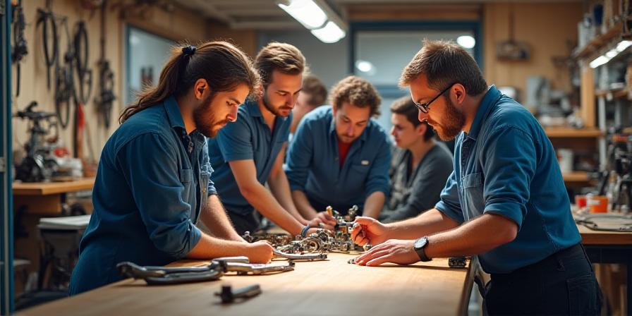 Il team di Velodeco al lavoro